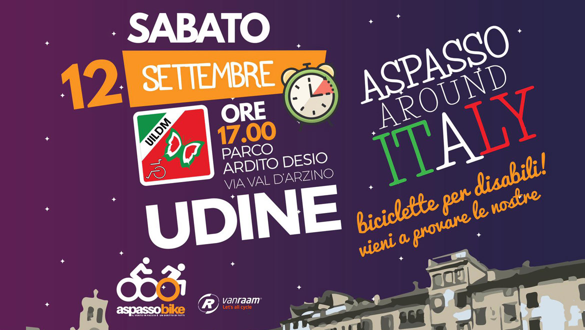 12 settembre - Parco Desio Udine ore 17 - Aspasso bike