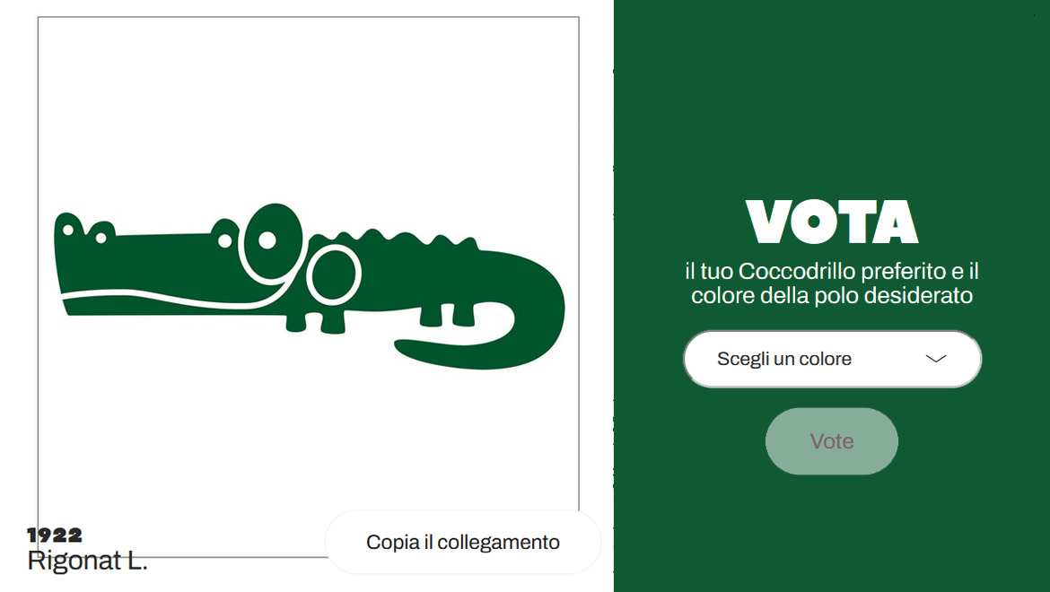 Vota il coccodrillo Lacoste di Luca Rigonat