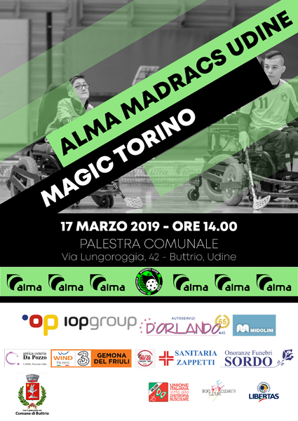 17 marzo: Alma Madracs vs Magic Torino