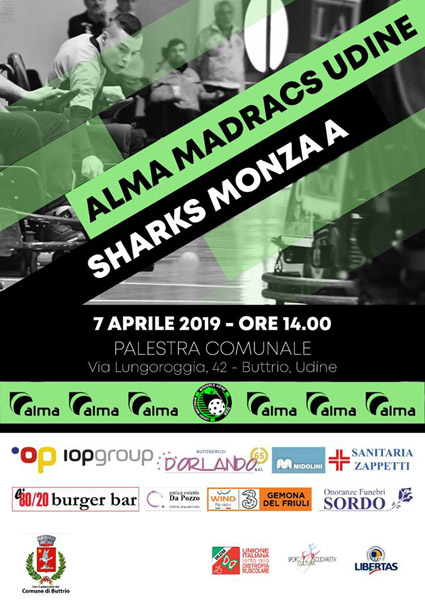 Alma Madracs vs Sharks Monza - 7 aprile a Buttrio