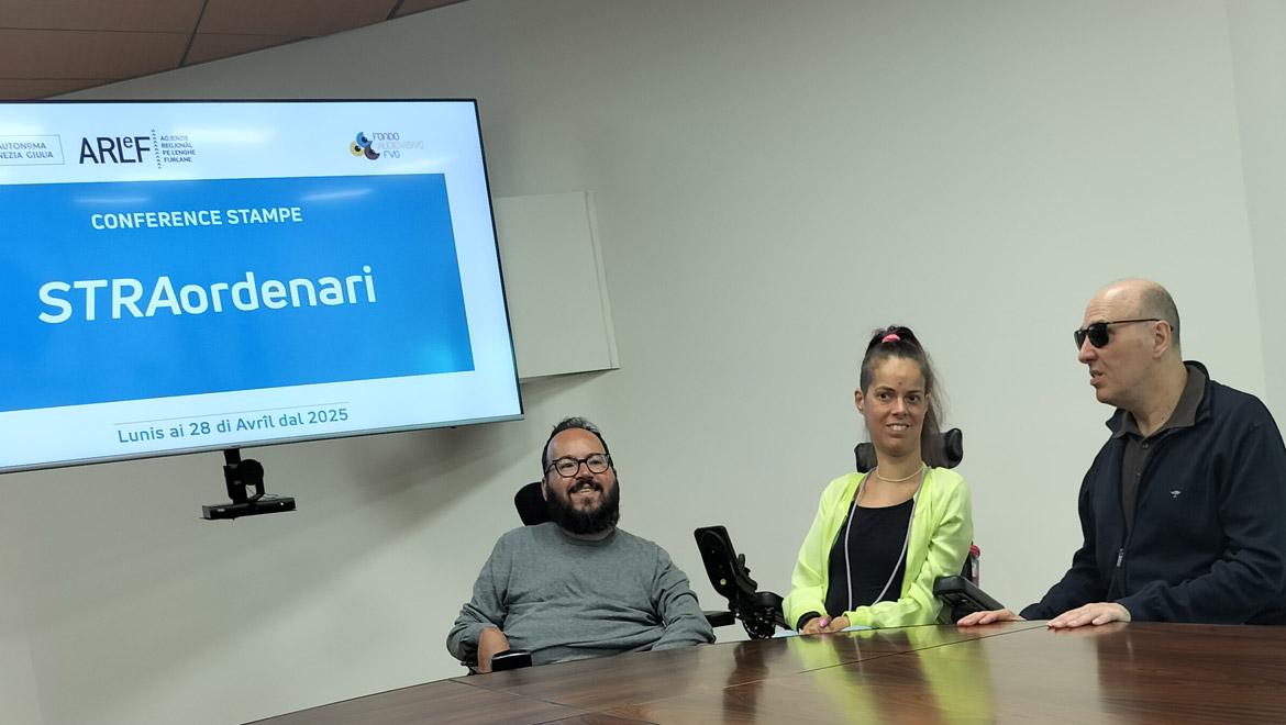 Presentazione della serie STRAordenari - Da sinistra Ivan Minigutti, Benedetta de Cecco e Mauro Costantini
