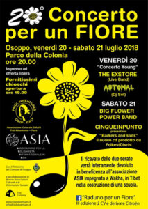 La locandina di Concerto per un Fiore 2018