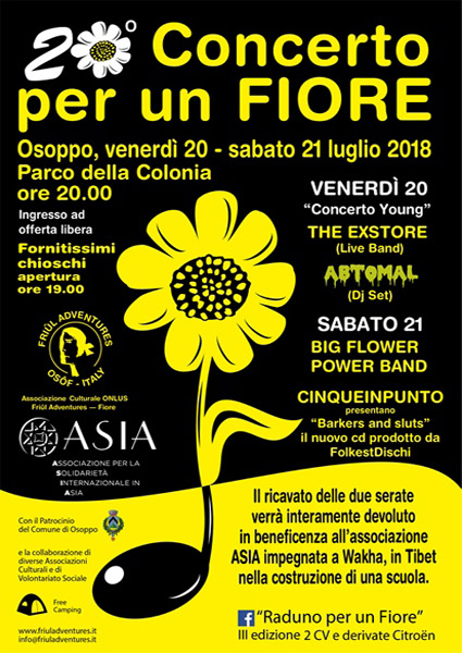 La locandina di Concerto per un Fiore 2018