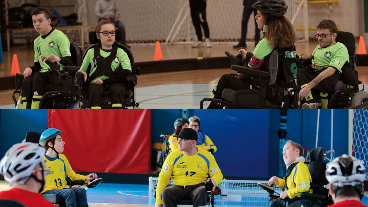 Madracs e Falcons_powerchair hockey