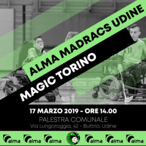 17 marzo: Alma Madracs vs Magic Torino