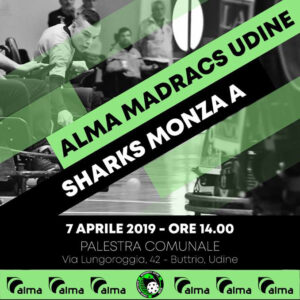 Alma Madracs vs Sharks Monza - 7 aprile a Buttrio