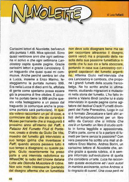 Lanciostory articolo De Vita