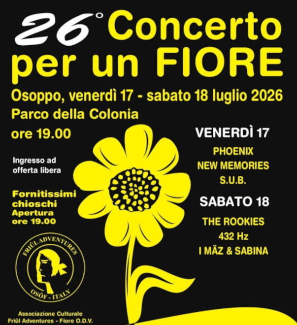 Festa per un Fiore 2026 a Osoppo il 17 e 18 luglio